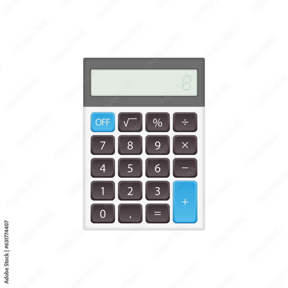 Calculator icon isolated on white background. Flat design. Calculator icon isolated on white background. Flat design.