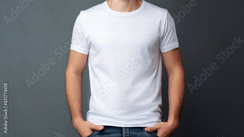 A man in a white shirt