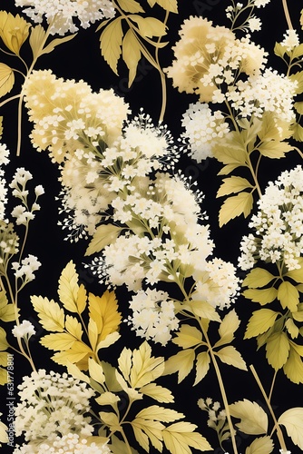 Vector illustration of a seamless floral pattern with cute birds in spring for Wedding, anniversary, birthday and party. Design for banner, poster, card, invitation and scrapbook