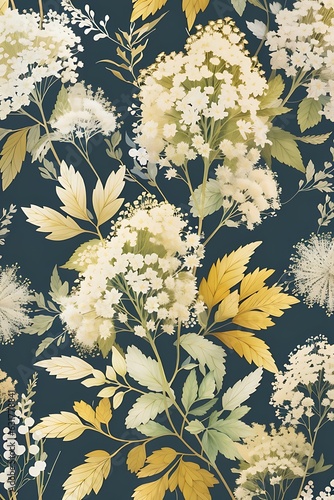 Vector illustration of a seamless floral pattern with cute birds in spring for Wedding, anniversary, birthday and party. Design for banner, poster, card, invitation and scrapbook