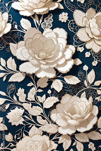 Vector illustration of a seamless floral pattern with cute birds in spring for Wedding, anniversary, birthday and party. Design for banner, poster, card, invitation and scrapbook