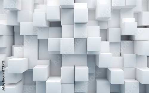 White Cube Boxes Block, Generative Ai