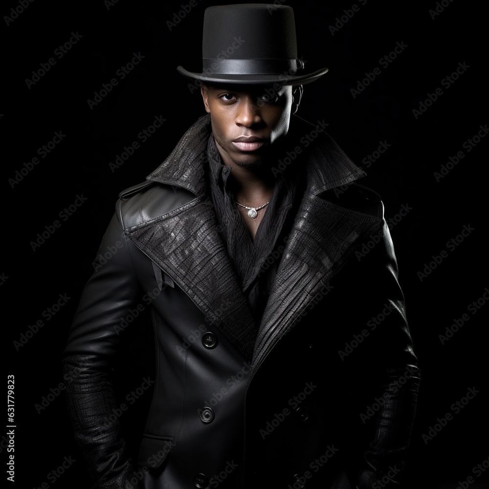 Illustration of a fashion portrait, AI Generated Illustration of a fashion portrait, AI Generated
