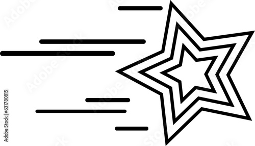 움직임이 있는 별 모양 벡터 일러스트