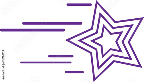 움직임이 있는 별 모양 벡터 일러스트