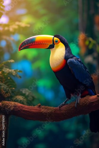 Toucan on a tree Generative AI © Jonatas