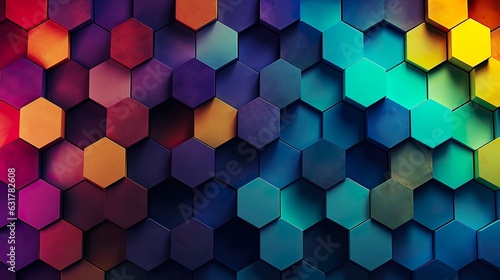 modern abstract hexagons on dark blue background wallpaper