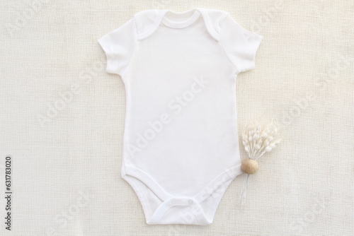 baby bodysuit mockup for your design. © Gravity Digital