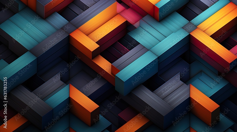 colorful geometric hexagonal abstract background. 3d rendering colorful geometric hexagonal abstract background. 3d rendering
