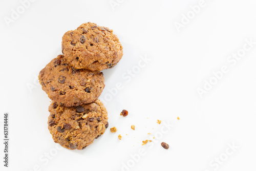 homemade cookies on white background