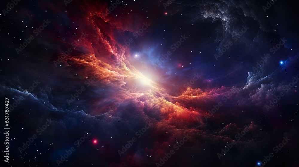 Obraz premium Milky way galaxy with star and space dust in the universe and deep planet night sky background