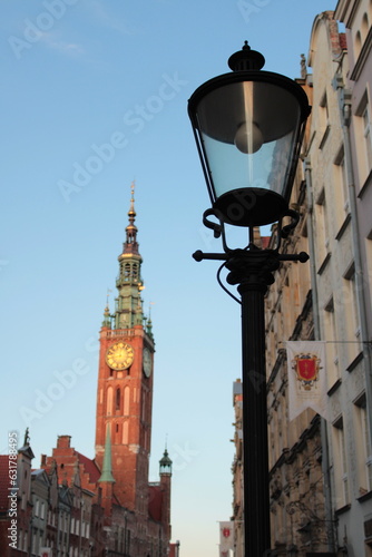 old street lamp and old tower 
