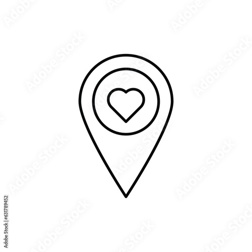 love location icon. outline icon
