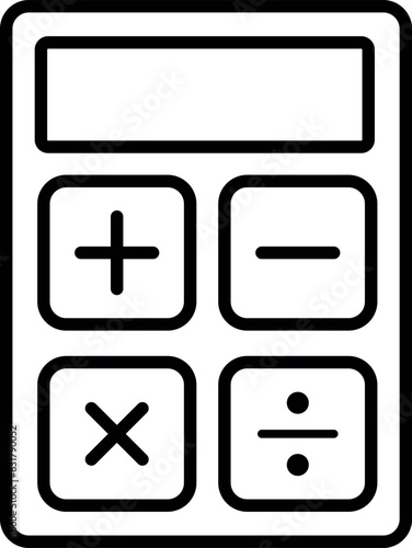 Calculator line icon. linear style sign for mobile concept and web design. Vector ilustration