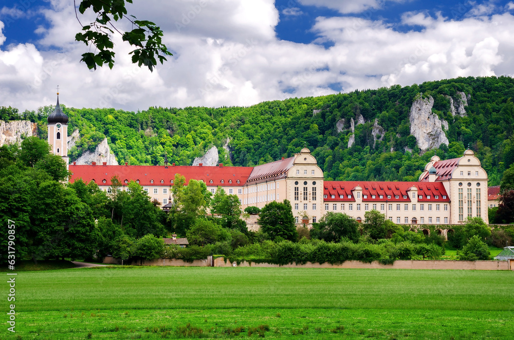 Kloster Erzabtei Beuron im oberen Donautal, Baden-Württemberg, Deutschland