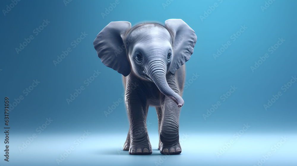 cute baby elephant, Generative AI cute baby elephant, Generative AI