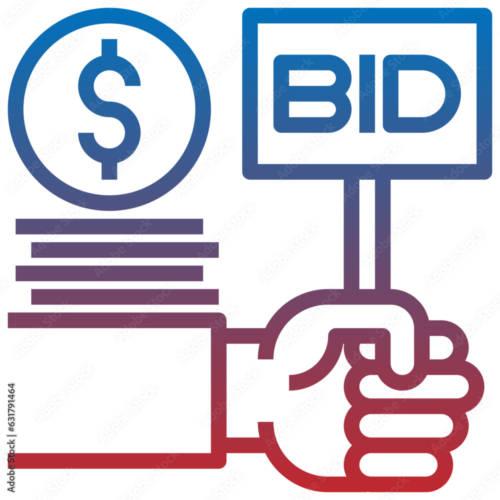 Bid line icon,linear,outline,graphic,illustration Bid line icon,linear,outline,graphic,illustration