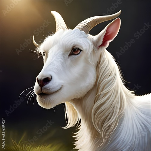 portrait of goat generative by AI technology © Jennifer 