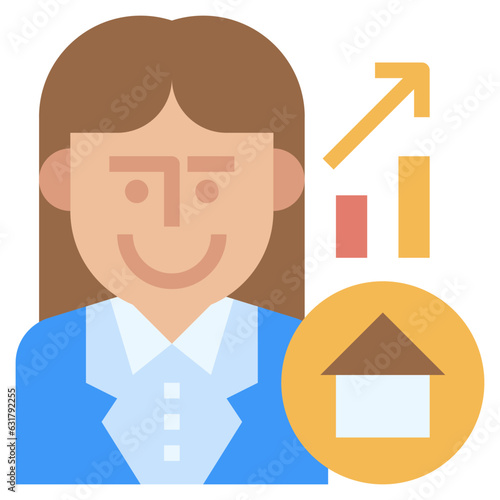 broker line icon,linear,outline,graphic,illustration
