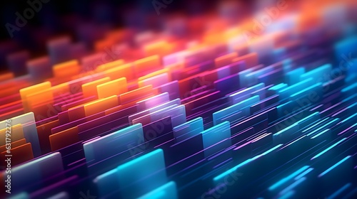 Abstract digital artwork representing the concept of data transformation hi-technology and analysis.