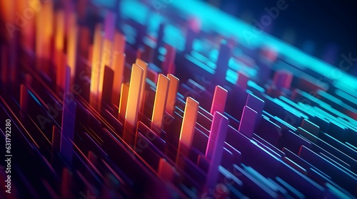 Abstract digital artwork representing the concept of data transformation hi-technology and analysis.