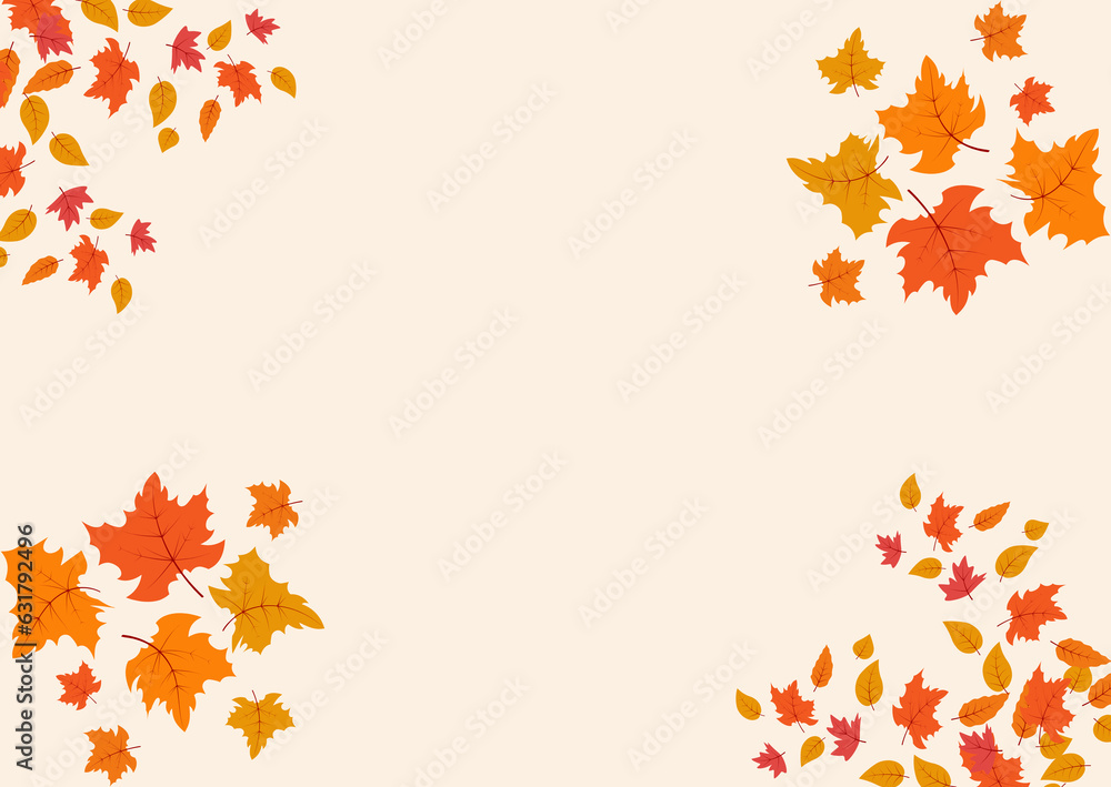 Autumn Leaves Birthday Card - Warm and Cozy Greetings Illustration