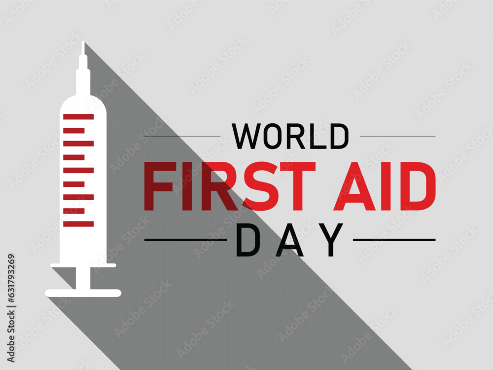 Vector illustration on the theme of World First Aid day observed each ...