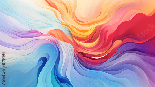 abstract and illustrative modern desktop wallpaper designs with colourful combination. Generative Ai