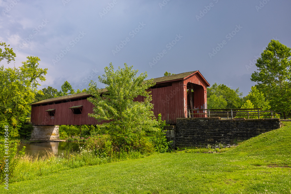 Cataract Covered Bridge Over Mill Creek Cataract Covered Bridge Over Mill Creek