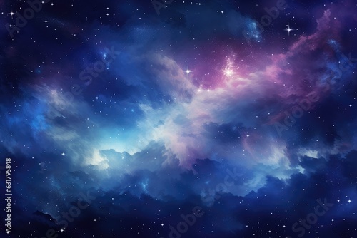 Colorful  stars and space background  universe wallpaper. Generative Ai.