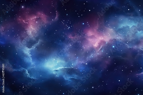 Colorful, stars and space background, universe wallpaper. Generative Ai. © annamaria