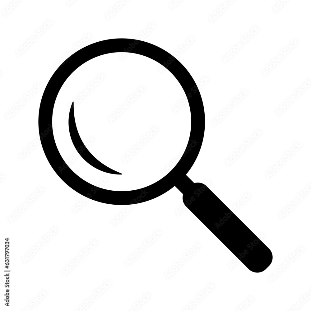 Loupe icon. Magnifying glass icon, magnifier symbol. Loupe icon. Magnifying glass icon, magnifier symbol.