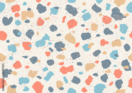Colorful pattern with terrazzo texture