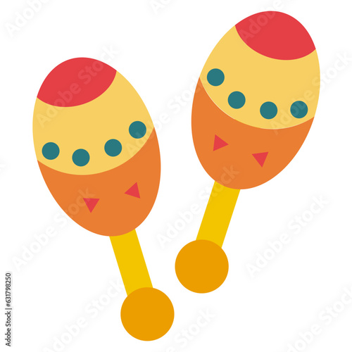 maracas illustration Vector