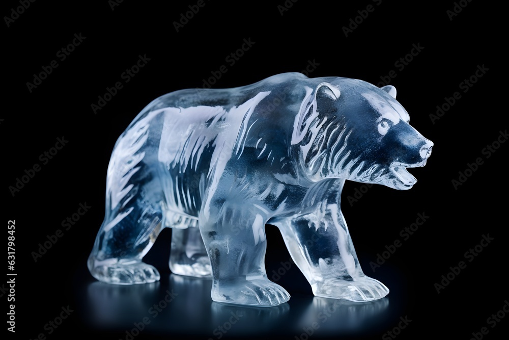 a beautiful statue of a bear