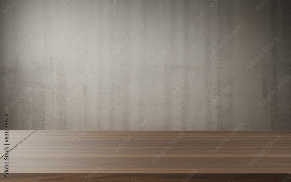wooden table showcase with gray background wooden table showcase with gray background