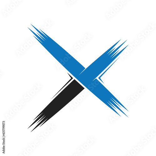 letter X logo vector template