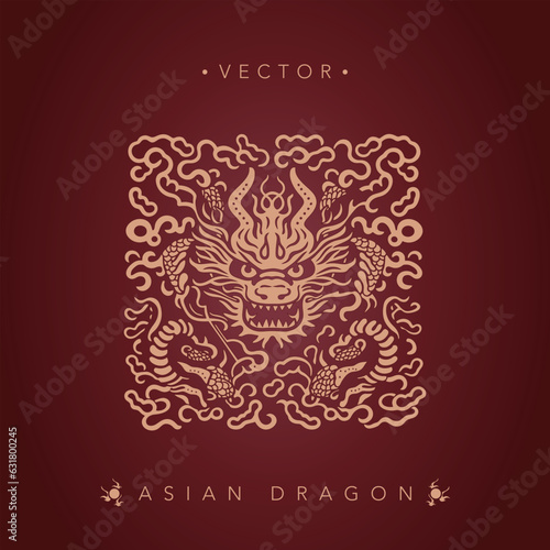 Asian dragon Chinese dragon totem pattern