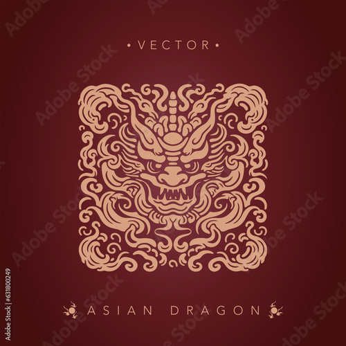Asian dragon Chinese dragon totem pattern