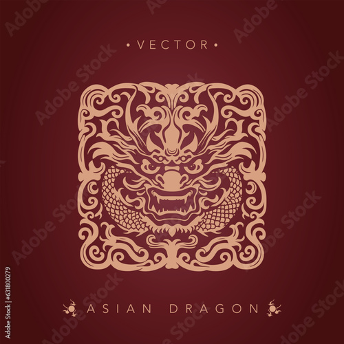 Asian dragon Chinese dragon totem pattern