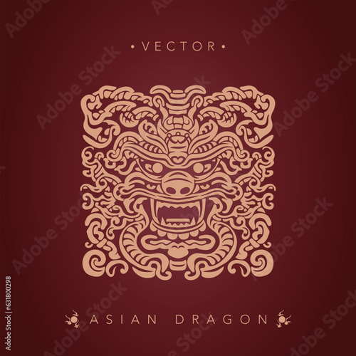 Asian dragon Chinese dragon totem pattern