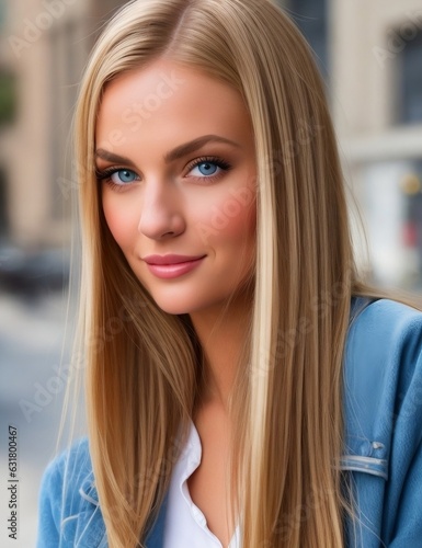 Photography of a blonde fashion model women