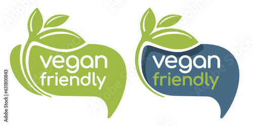 Vegan friendly badge bubble shape