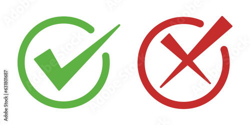 right wrong symbol icon in circle cut effect black and white. Right wrong symbol icon in square cut effect. Right, Wrong, Exclamation mark color. Vector set of flat box check mark, X mark icons 