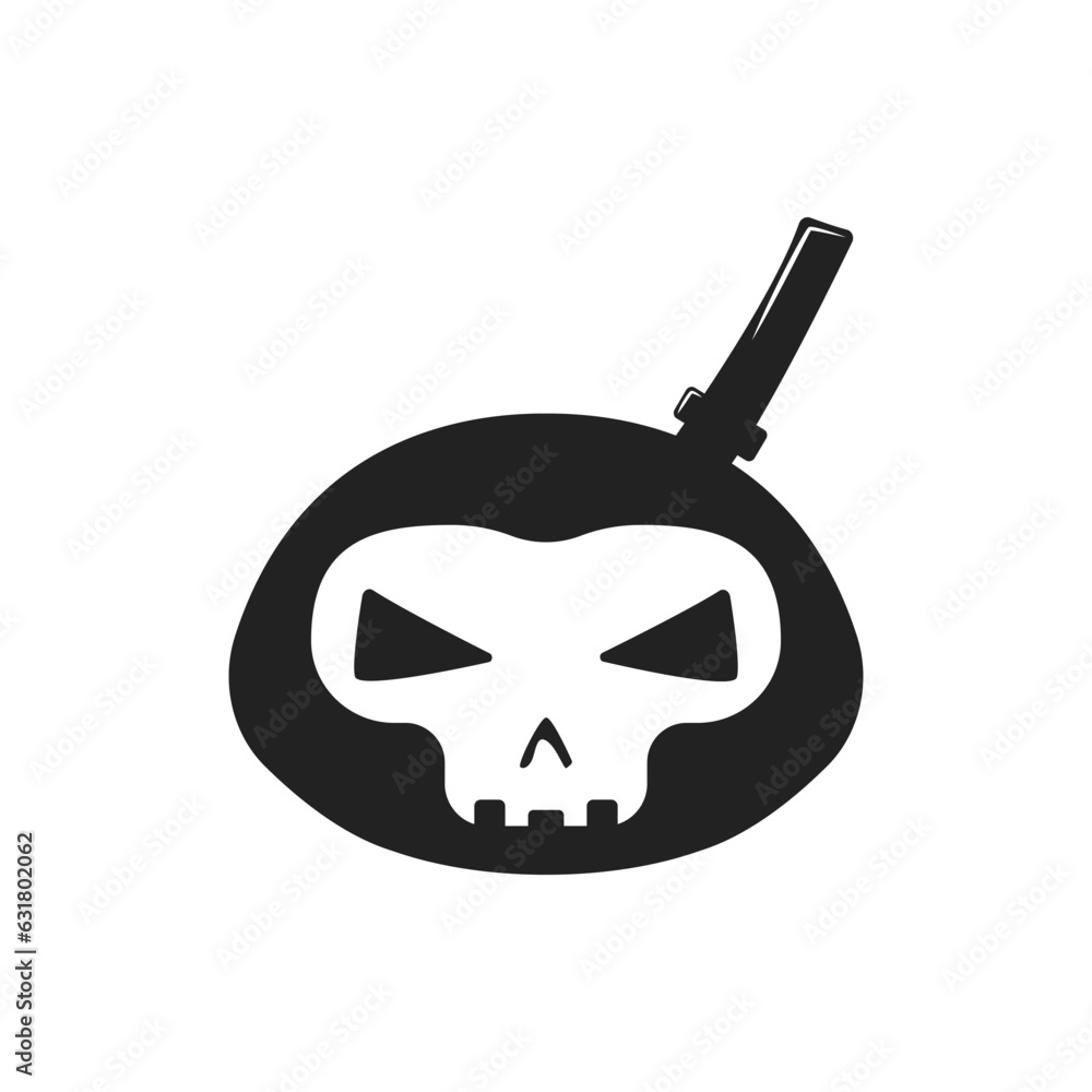Ninja Skull Logo With Unique Style