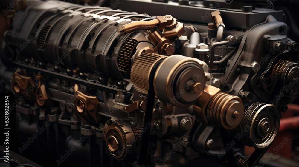 Fototapeta premium engine close up