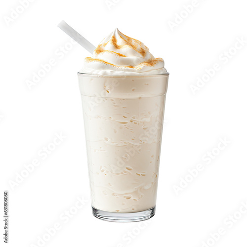 Vanilla milkshake with a smooth texture.