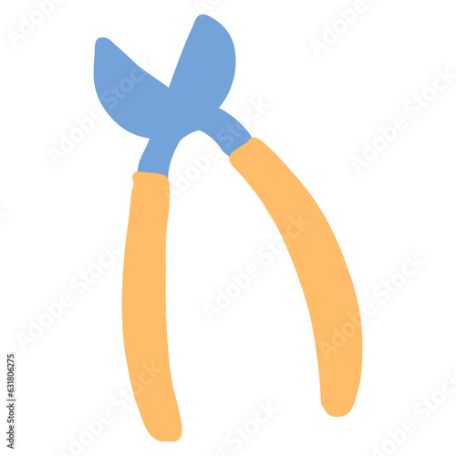 garden scissors illustration vector