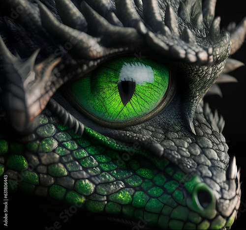 close up of an eye of a dragon