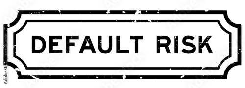 Grunge black default risk word rubber seal stamp on white background